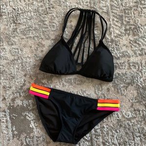 Xhilaration Strappy Bikini w/ Color Block Bottoms